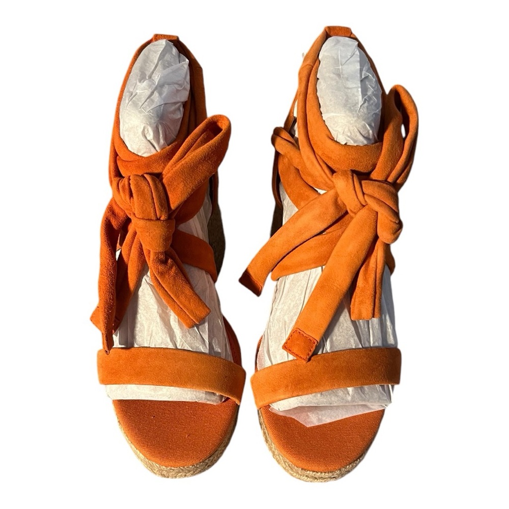 NWT Vince Camuto Roreka Suede Wrap-Around Espadrille Sandals Sz 6